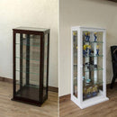 コレクションケース 棚 ラック 模型 ガラスケース 扉つき 収納棚 棚板 4枚 省スペース スリム コンパクト コレクションケース 白 ホワイト ブラウン 【納期B】【skb-itc100】