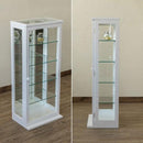 コレクションケース 棚 ラック 模型 ガラスケース 扉つき 収納棚 棚板 4枚 省スペース スリム コンパクト コレクションケース 白 ホワイト ブラウン 【納期B】【skb-itc100】