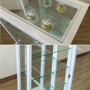 コレクションケース 棚 ラック 模型 ガラスケース 扉つき 収納棚 棚板 4枚 省スペース スリム コンパクト コレクションケース 白 ホワイト ブラウン 【納期B】【skb-itc100】