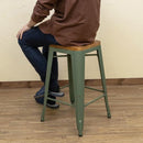バースツール バーチェア カウンタースツール カウンターチェア 椅子 おしゃれ レトロ 黒 ブラック 緑 グリーン シルバー 銀 ホワイト 白 スタッキング スチール 【納期B】【skb-jh02】