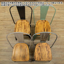 ダイニングチェア 2脚 セット 椅子 おしゃれ ビンテージ風 レトロ デザイン 黒 ブラック 緑 グリーン シルバー ホワイト 白 スタッキング可能 スチール 背もたれ 【納期B】【skb-jh03】