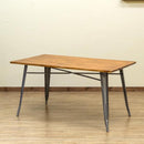 ダイニングテーブル 4人掛け用 おしゃれ インダストリアル デザイン ビンテージ風 アメリカン カジュアル 木製 天板 木目 スチール脚 かっこいい スタイリッシュ 【納期B】【skb-jh06】