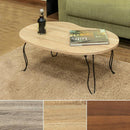 センターテーブル 豆型 ビーンズ形 かわいい おしゃれ ローテーブル リビング 折れ脚 折りたたみ 折り畳み 木目 【納期B】【skb-jk10】