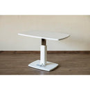 昇降テーブル 昇降式 ダイニングテーブル シンプル 高さ調節 高さ調整 リフティング 木目柄 白 ホワイト 足元 足下 ペダル T字脚 T字型 広々 角丸 安全 【納期B】【skb-lci15】