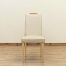 ダイニングチェア 2脚セット 北欧 肘なし ひじ掛けなし シンプル PVCレザー 合皮 ハイバック おしゃれ かっこいい スタイリッシュ 天然木 木製 【納期B】【skb-lh01】