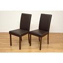 ダイニングチェア 2脚 木製 北欧 椅子 PVCレザー シンプル カフェ風 食卓 ダイニング チェアー 肘なし ひじ掛け無し ナチュラル デザイン 【納期B】【skb-lh44】