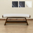 ベンチ ダイニングベンチ 屋内 北欧 おしゃれ 湾曲 曲線 カーブ 座面 座りやすい モダン レザー調 レトロ 椅子 腰掛け モダン リビング 玄関 廊下 待合室 応接室 【納期B】【skb-lt02】