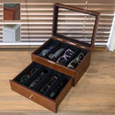 メガネケース 腕時計 収納ケース 収納棚 ボックス コンパクト 小箱 コレクションケース ディスプレイ ラック 眼鏡 めがね サングラス 引き出し 蓋つき フタ 【納期B】【skb-lz07】