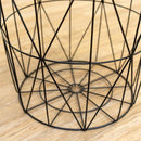 サイドテーブル 丸 40cm 幅 直径 収納 おしゃれ 北欧 円形 天板 取り外し バスケット かご カゴ アメリカン カジュアル レトロ ビンテージ風 ヴィンテージ調 【納期B】【skb-sh14】