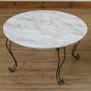 センターテーブル 円形 60×60cm 丸型 折り畳み 折りたたみテーブル 大理石風 高級感 おしゃれ リビング 洋風 ちゃぶ台 座卓 ローテーブル 石目柄 折れ脚 モダン 【納期B】【skb-ths26】