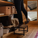 ステップ台 踏み台 ラック 棚 木目 黒 ブラック 白 ホワイト フリーラック 物置き キッチン リビング 玄関 ガレージ 収納 シンプル おしゃれ インダストリアル 【納期B】【skb-ths32】