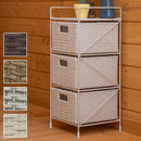 チェスト 収納 棚 3段 ラタン調 カゴ 引き出し アジアンテイスト 収納棚 収納チェスト おしゃれ 和風 ランドリー たんす タンス 箪笥 収納ラック 【納期B】【skb-tme02】