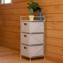 チェスト 収納 棚 3段 ラタン調 カゴ 引き出し アジアンテイスト 収納棚 収納チェスト おしゃれ 和風 ランドリー たんす タンス 箪笥 収納ラック 【納期B】【skb-tme02】