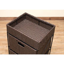 ランドリーチェスト 4段 ラタン調 リゾート風 和風 アジアン キャスターつき おしゃれ ランドリー チェスト 収納棚 【納期B】【skb-tme09】