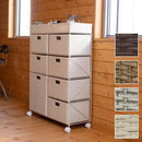 チェスト 収納棚 ワイド ラタン調 リゾート風 和風 アジアン キャスターつき おしゃれ ランドリーチェスト 4段 引き出し 着替え タオル 衣類 通気性 【納期B】【skb-tme10】