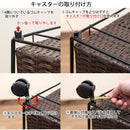 チェスト 収納棚 ワイド ラタン調 リゾート風 和風 アジアン キャスターつき おしゃれ ランドリーチェスト 4段 引き出し 着替え タオル 衣類 通気性 【納期B】【skb-tme10】