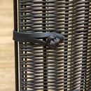 コーナーラック 収納棚 2段 壁寄せ 玄関 トイレ リビング ダイニング 収納 扉付き 目隠し 白 ホワイト ダークブラウン アジアン おしゃれ リゾート風 ラタン 【納期B】【skb-tme66】