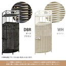 コーナーラック 収納棚 2段 壁寄せ 玄関 トイレ リビング ダイニング 収納 扉付き 目隠し 白 ホワイト ダークブラウン アジアン おしゃれ リゾート風 ラタン 【納期B】【skb-tme66】