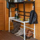 収納ラック 伸縮式 スライド 棚板 フリーラック 物置き シンプル ブラック 黒 ホワイト 白 【納期B】【skb-tx14】