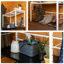 収納ラック 伸縮式 スライド 棚板 フリーラック 物置き シンプル ブラック 黒 ホワイト 白 【納期B】【skb-tx14】