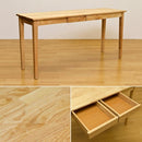 テーブル 木製 デスク 机 引き出し付き A4 収納可能 長方形 収納 おしゃれ シンプル ワイド 幅広 長い シンプル ナチュラル 使いやすい 【納期B】【skb-umt1545】