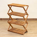 木製棚 4段 ラック 木製 棚 収納 折り畳み ワイド 木目 ナチュラル 屋外 アウトドア ガーデン 庭 玄関 アカシア材 天然木 防虫 耐久性 【納期B】【skb-unl27】