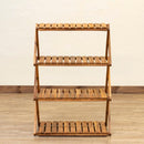 木製棚 4段 ラック 木製 棚 収納 折り畳み ワイド 木目 ナチュラル 屋外 アウトドア ガーデン 庭 玄関 アカシア材 天然木 防虫 耐久性 【納期B】【skb-unl27】