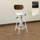カウンターチェア 白 ホワイト 黒 ブラック 北欧 おしゃれ 昇降式 椅子 バーチェアー アンティーク調 カフェ風 回転 ハイチェア かっこいい レトロ 【納期B】【skb-utk01】