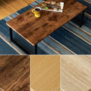 センターテーブル おしゃれ 木製 欧風 北欧 ローテーブル 黒 脚 モダン 小さめ 木目調 天板 スチール脚 スタイリッシュ 西海岸風 ブルックリン インテリア 家具 【納期B】【skb-utk08】