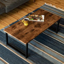 センターテーブル おしゃれ 木製 欧風 北欧 ローテーブル 黒 脚 モダン 小さめ 木目調 天板 スチール脚 スタイリッシュ 西海岸風 ブルックリン インテリア 家具 【納期B】【skb-utk08】