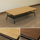 ローテーブル 折りたたみ 木目 北欧 リビングテーブル 棚付き ラック 収納 センターテーブル 折り畳み 折畳み コンパクト スリム 棚板 取り外し可能 【納期B】【skb-utk120】