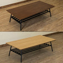 ローテーブル 折りたたみ 木目 北欧 リビングテーブル 棚付き ラック 収納 センターテーブル 折り畳み 折畳み コンパクト スリム 棚板 取り外し可能 【納期B】【skb-utk120】