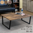 センターテーブル おしゃれ 木目 スチール 脚 異素材 長方形 90×45cm リビング ローテーブル 北欧 高級感 カフェ風 インテリア 西海岸風 ブルックリン 【納期B】【skb-utk20】