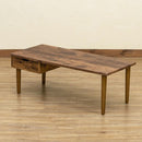 センターテーブル 引き出し付き リビング おしゃれ 北欧 ローテーブル デスク 机 木製 ナチュラル レトロ アンティーク調 カフェ風 【納期B】【skb-utk24】