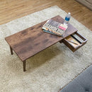 センターテーブル 引き出し付き リビング おしゃれ 北欧 ローテーブル デスク 机 木製 ナチュラル レトロ アンティーク調 カフェ風 【納期B】【skb-utk24】