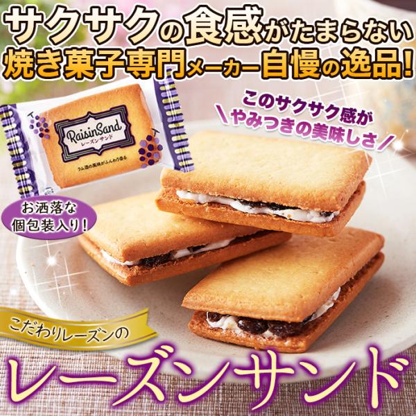 レーズンサンド 洋菓子 クッキー ビスケット レーズン 柔らかい ラムレーズン ラム酒 レーズンサンドクッキー 国産 大容量 国内製造 おやつ 【納期E】【sm00010022】
