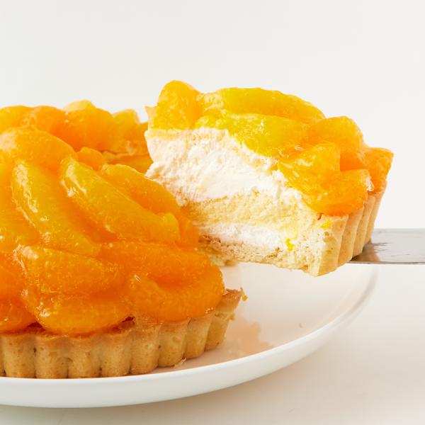 オレンジタルト みかんタルト 蜜柑タルト オレンジケーキ みかんケーキ 5号 ホール サイズ 冷凍 スポンジ ホイップクリーム 誕生日 記念日 【納期E】【sm00010086】