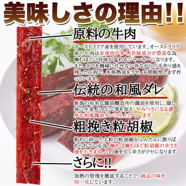 ビーフジャーキー 訳あり 干し肉 お酒のあて ビールのおつまみ 牛肉 熟成 赤身肉 おやつ 和風醤油 しょうゆ タレ 胡椒 ペッパー ニンニク 【納期A】【sm00010287】
