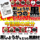 サプリメント 黒生姜 しょうが 黒大蒜 にんにく 黒胡椒 コショウ 黒玉葱 玉ねぎ タマネギ 黒酢 黒豆 黒ウコン ダイエット 美容 国産 安全 【納期A】【sm00010296a】