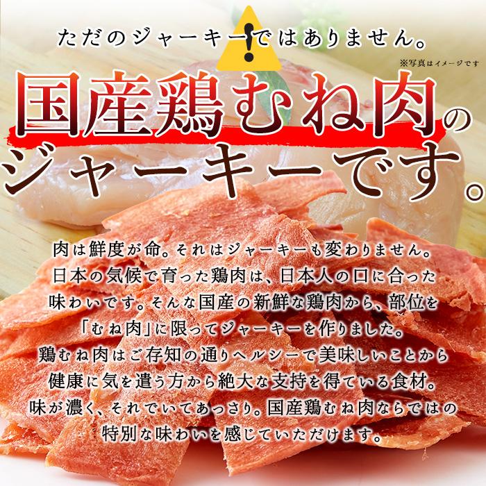 チキンジャーキー 鶏ジャーキー 国産 鶏肉 鳥 むね肉 おつまみ お酒のあて ビール ワイン ウイスキー 人間用 おやつ 安全 日本産 ヘルシー 【納期A】【sm00010468】