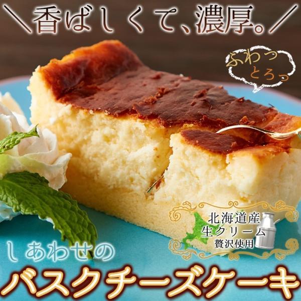 バスクチーズケーキ バスチー バスク チーズケーキ ナチュラルチーズ 北海道産生クリーム ロングサイズ 大きい 濃厚 誕生日 記念日 冷凍便 【納期E】【sm00010529】