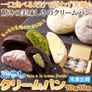冷やしクリームパン 冷たい 冷凍 10個 苺 いちごミルク カスタードクリーム リンゴ チョコレート バナナ ブルーベリー チーズ カシス 抹茶 【納期E】【sm00010724】