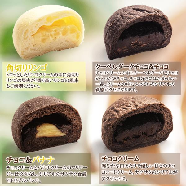 冷やしクリームパン 冷たい 冷凍 10個 苺 いちごミルク カスタードクリーム リンゴ チョコレート バナナ ブルーベリー チーズ カシス 抹茶 【納期E】【sm00010724】