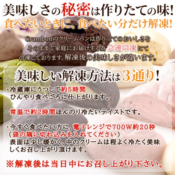 冷やしクリームパン 冷たい 冷凍 10個 苺 いちごミルク カスタードクリーム リンゴ チョコレート バナナ ブルーベリー チーズ カシス 抹茶 【納期E】【sm00010724】