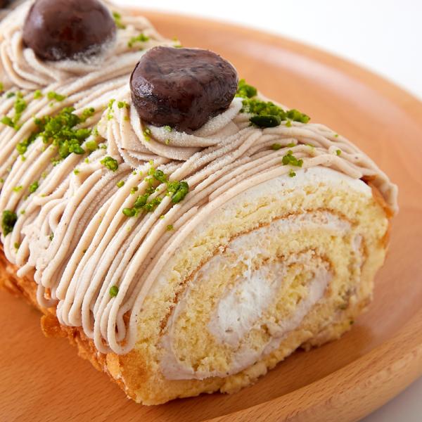 モンブラン ロールケーキ モンブランケーキ 栗 クリ 渋皮煮 マロンペースト ロングサイズ 大きい マロンクリーム ピスタチオ 誕生日 記念日 【納期E】【sm00010772】