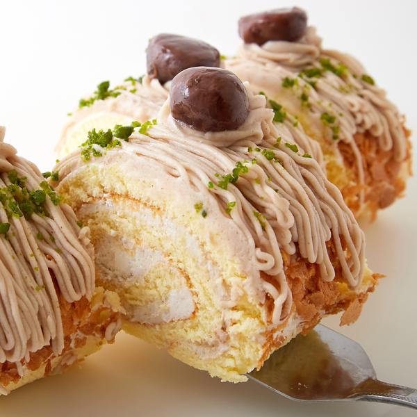 モンブラン ロールケーキ モンブランケーキ 栗 クリ 渋皮煮 マロンペースト ロングサイズ 大きい マロンクリーム ピスタチオ 誕生日 記念日 【納期E】【sm00010772】
