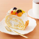 フルーツケーキ ロールケーキ 白桃 黄桃 ピーチ ブルーベリー イチゴ 苺 キウイ 生クリーム 大きい サイズ 濃厚 美味しい 誕生日 記念日 【納期E】【sm00010774】