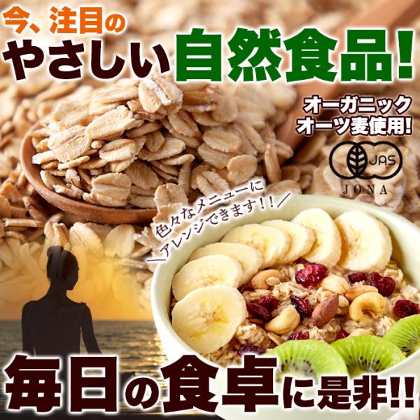 オートミール 大容量 有機栽培 オーツ麦 オーガニック 自然食品