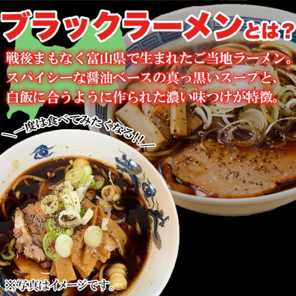 富山ブラックラーメン スープ付き 醤油 しょうゆ ご当地 生麺