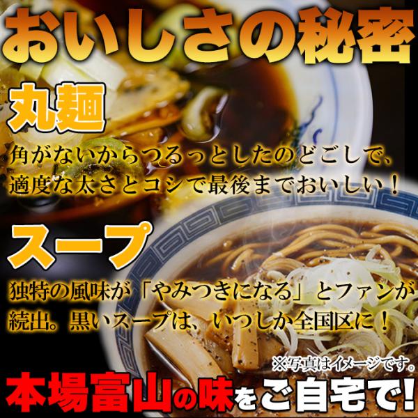 富山ブラックラーメン スープ付き 醤油 しょうゆ ご当地 生麺